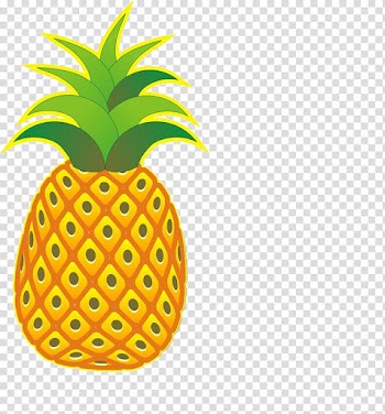 Yellow and green pineapple fruit , Pineapple, Cartoon pineapple transparent background PNG clipart