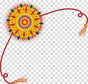 Yellow and multicolored flower illsutration, Raksha Bandhan Flower Point , pinata transparent background PNG clipart