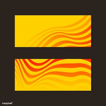 Yellow and orange abstract banner vectors | Free stock vector - 538127