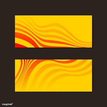 Yellow and orange abstract banner vectors | Free stock vector - 538140