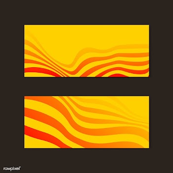 Yellow and orange abstract banner vectors | Free stock vector - 538185