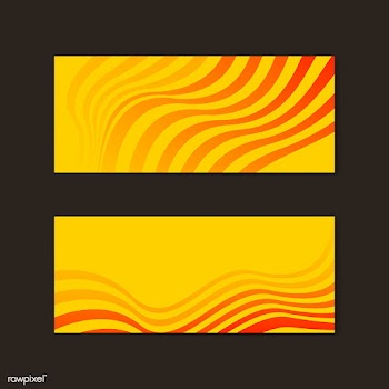 Yellow and orange abstract banner vectors | Free stock vector - 538199