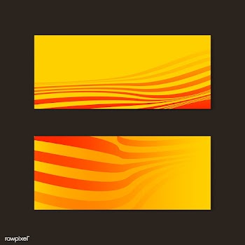 Yellow and orange abstract banner vectors | Free stock vector - 538241