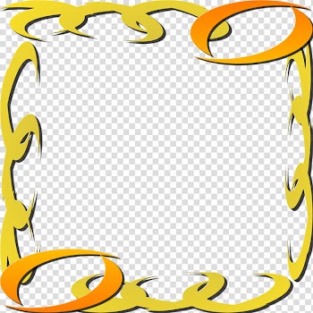 Yellow and orange frame transparent background PNG clipart