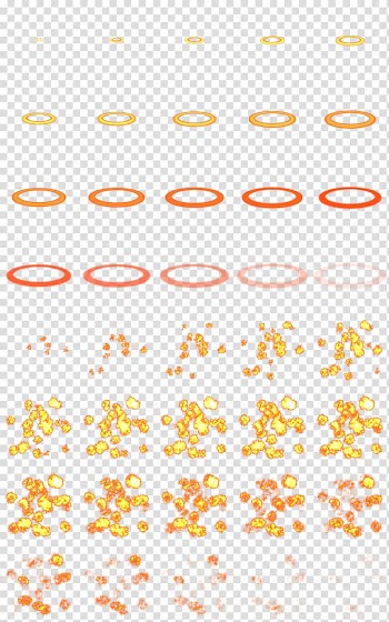 Yellow and orange rings , RPG Maker MV Animation Sprite Fire A, Animation transparent background PNG clipart