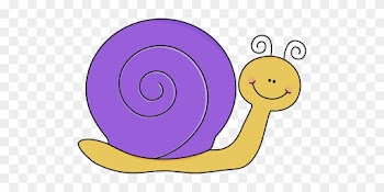 Yellow And Purple Snail - Snail Clipart