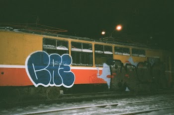 Yellow and Rd Train Ta Night
