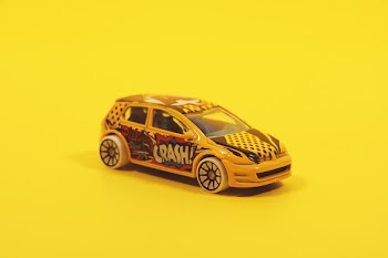Yellow and Red 5-door Hatchback Die-cast Model