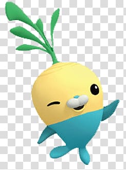 Yellow and teal vegetable illustration, Tunip Blinking transparent background PNG clipart