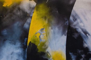 yellow and white abstract painting