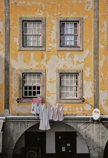 Yellow and White Concrete Building
