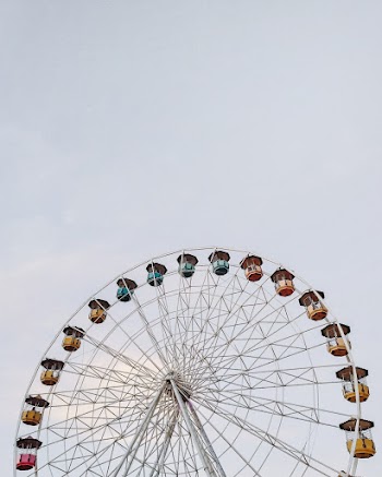 Yellow and White Ferris Wheel