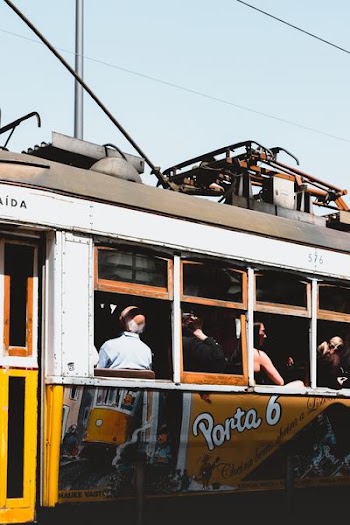 yellow and white train