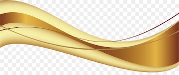 Yellow Angle Font - Golden wavy lines cartoon lines 