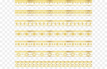 Yellow Angle Pattern - Delicate gold lace border 