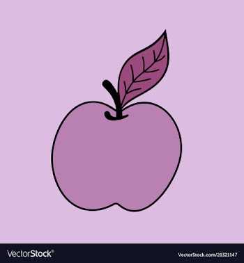 Yellow apple on white background vector image