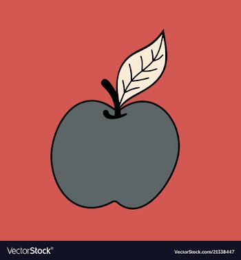 Yellow apple on white background vector image