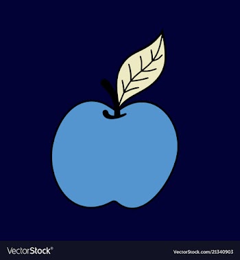 Yellow apple on white background vector image