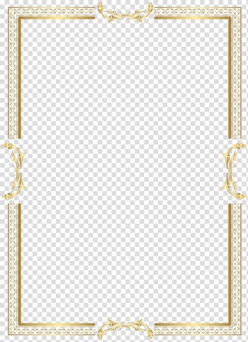 Yellow Area Pattern, Gold Border Frame , gold-colored boarder screenshot transparent background PNG clipart