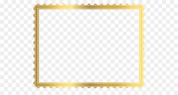 Yellow Area Pattern - Gold Border Frame PNG Transparent Picture 