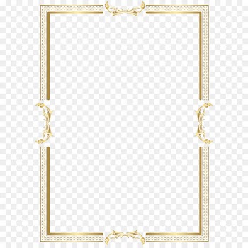 Yellow Area Pattern - Gold Border Frame Transparent PNG Clip Art 