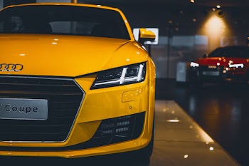 Yellow Audi Car