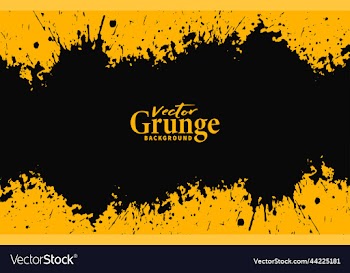 yellow backgorund with black grunge splatter