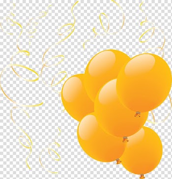 Yellow balloons illustration, Balloon Yellow Group transparent background PNG clipart