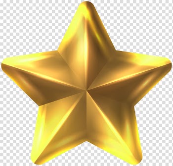 Yellow barnstar , Christmas Star transparent background PNG clipart