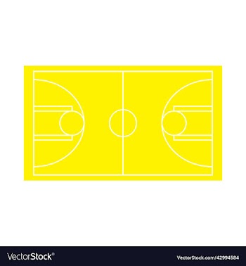 yellow basketball court icon