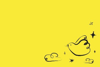 Yellow bird background, cute doodle | Free PSD - rawpixel