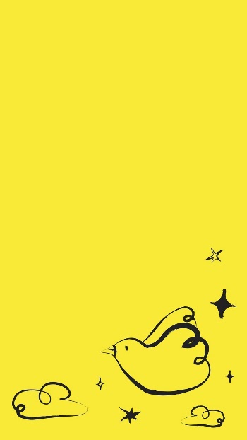 Yellow bird iPhone wallpaper, cute | Free Photo - rawpixel