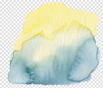 Yellow, blue, and grey abstract painting, Yellow Watercolor painting Ink, Yellow and blue watercolor effect transparent background PNG clipart