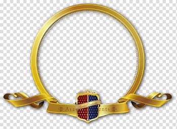Yellow, blue, and red frame illustration, Wire-frame model Text , Golden frame transparent background PNG clipart