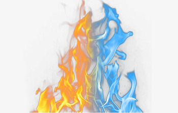 Yellow Blue Fire Material, Png Picture, Leave The Material, Blue ...