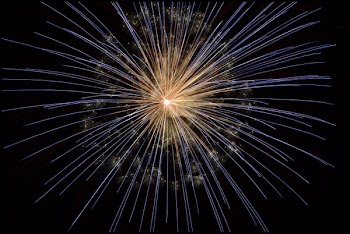 Yellow Blue Fireworks