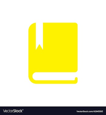 yellow book or diary solid icon