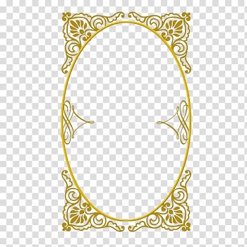Yellow borderline, frame Gold Pattern, Gold frame transparent background PNG clipart