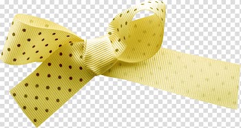 Yellow Bow tie Ribbon Shoelace knot, Yellow bow transparent background PNG clipart