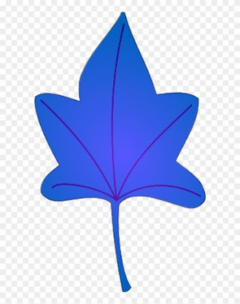 Yellow Brown Autumn Leaf Clipart - Blue Leaf Clipart