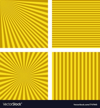 Yellow brown simple striped wallpaper set vector image