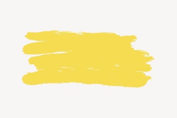 Yellow brush stroke collage element | Free Vector Illustration - rawpixel
