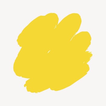 Yellow brush stroke collage element | Free Vector Illustration - rawpixel