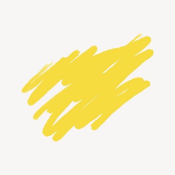 Yellow brush stroke collage element | Free Vector Illustration - rawpixel