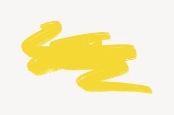 Yellow brush stroke collage element | Free Vector - rawpixel