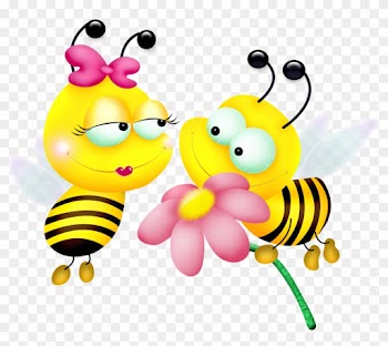 Yellow Bumble Bees Boy And Girl Clip Art - 2 Bee Clipart