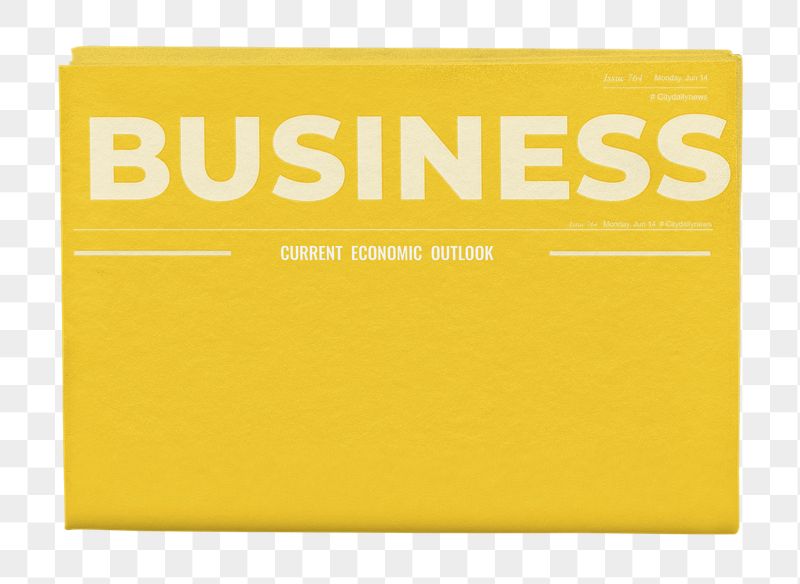 Yellow business png newspaper sticker, | Free PNG - rawpixel