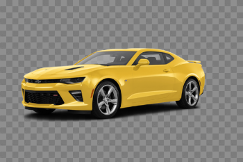 Yellow Camaro PNG Image Background
