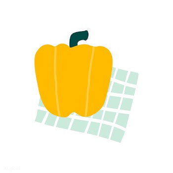 Yellow capsicum on a kitchen towel vector | Free stock vector - 538012