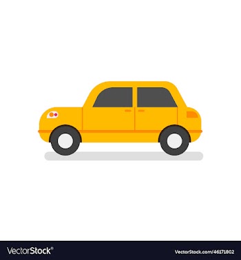 yellow car flat vehicle